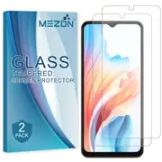 [2 Pack] OPPO A38 4G Tempered Glass 9H HD Crystal Clear Premium Screen Protector by MEZON – Case Friendly, Shock Absorption (OPPO A38 4G, 9H)