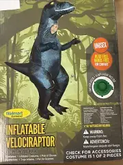 Jurassic World 2 Boys Inflatable Velociraptor Blue Halloween Costume With Sound