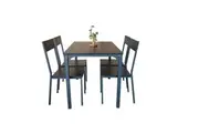 YES4HOMES 5 Piece Kitchen Dining Room Table and Chairs Set Furniture Black