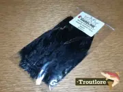 FIERY BLACK HARELINE STRUNG SADDLE HACKLE 5-7" - NEW FLY TYING FEATHERS