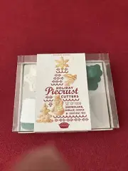 Williams Sonoma Holiday Pie Crust Cutters Set 4 Tree Snowman Holly Snowflake NEW