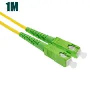 1M SC/APC to SC/APC Fiber Optic Simplex Single mode Optical Patch Cable Yellow