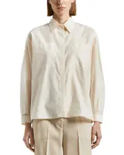 Peserico Concealed Button Long Sleeve Blouse