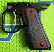 NEW WGP AUTOCOCKER PAINTBALL SHORTY GRIP SCREWS - (4) BLACK - FITS HINGE FRAME
