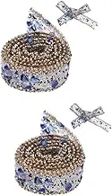 1 Roll Cuttable Rhinestone Ribbon Trim Wide Crafting Decorative Trim for Costumes Bags and DIY Projects Adhesive Backing Durable Rhinestones Easy Application