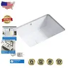 Sleek White Ceramic 18.3" x 13.78" Undermount Sink - Perfect for Compact Spaces