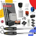 LUX Full Solar Powered 30w Heavy Duty Double swing Gate opener Keypad ALL IN ONE
