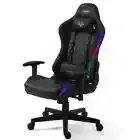 OVERDRIVE Gaming Chair, with Bluetooth Speakers, RGB LED Lights, Reclining Game