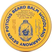Seven Potions Beard Balm for Men — Conditioning Beard Softener to Nourish Skin, Facial Hair, and Stop Beard Itch — All-Natural, Vegan, Cruelty Free — Woodland Harmony (60ml)