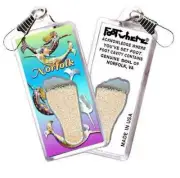 Norfolk FootWhere® Souvenir Zipper-Pull. Made in USA