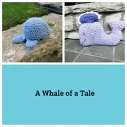Plush Whales Sale. Handmade crochet Lavender Whale Pillow Pal or Blue Whale