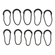 10 Pcs Zipper Puller Large Zipper Strap Extension Cord for Clothing - Black, 6.3