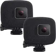 PCTC [2-Packs Windscreen Windshield Windslayer Cover Housing Frame Case Compatible for Gopro Hero 7 6 5 Black,Gopro Hero 7 6 Case Cover, Reduces Wind Noise for Optimal Audio Recording
