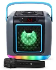 Karaoke System for Adults & Kids with Wireless Microphone, Cube Mini -