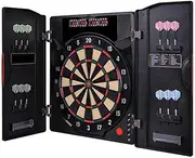 FURLOU Electronic Dartboard Set, LED Digital Dart Boards, with Cabinet, Automatic Scoring, 12 Plastic Darts, for 16 Players