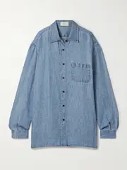 [The Row] The Row - Nesson Linen-chambray Shirt - Blue - US10 US 10 Blue