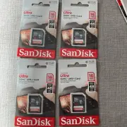 (4) - SanDisk Ultra 16GB SDHC SDXC SD Class 10 Flash Memory Card Camera