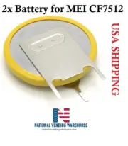 MEI CF7512 Vending Coin Mechanism/Acceptor Replacement Battery 2 QTY
