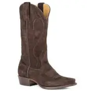 Women's Stetson Reagan Boots Snip Toe Handcrafted Brown