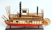 Ship Model - Mississippi River Paddle Boat - Fully Assembled - "King Mississippi