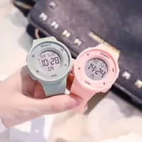 在飛比找蝦皮購物優惠-免運【名品匯】台湾热销款馬卡龍果凍電子錶少女系可愛圓形女孩兒