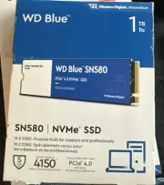 WDBWMY0010BBL Western Digital WD Blue SN580 1TB M.2 NVMe Internal SSD