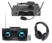 Samson Airline 77 Wireless Fitness Aerobics Headset UHF Microphone Mic+Speaker