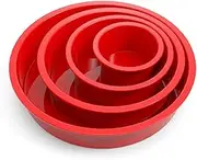 4 Pcs Silicone Cake Molds,Cake Tins Set,Round Cake Tin,Different Sizes Molds,Reusable Cake Pan,for Birthday, Wedding Party,Home (4 Inch,6 Inch,8 Inch,10 Inch)