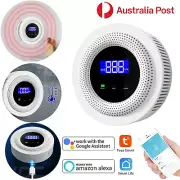 Natural Gas Leak Sensor Smart Alarm Wifi Household Detector Temperature LCD APP