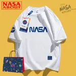 衣服百搭男潮牌短袖上白色情侶裝T恤夏季NASA