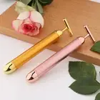 Facial Roller Reduce Wrinkles Portable 24k Facial Massage Vibrator Solid Color