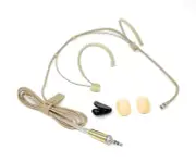 Beige Headset Mic Headworn Microphone Double earhook fits Sennheiser Wireless