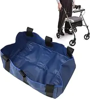 Rollator Bag Storage, Hook and Lightweight Portable Nylon Under Seat Wheelchair Basket for Umbrella Folding Walker, Compact Wheelchair (Blue)