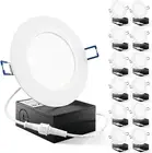 Sunco 12 Pack 4 Inch LED Recessed Lights, Slim Canless Ceiling Lighting, 650 LM,