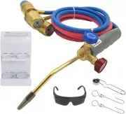 Propane Oxygen Torch Kit with Pressure Meter,Oxygen MAPP Torch Kit Gas Welding