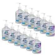 12PK Northfork 500ml Instant Hand Sanitising Gel Care Sanitiser w/ Pump Vanilla