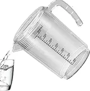 Hogvinnatil Water Jug, Clear Water Carafe Jug, Transparent Jugs with Large Capacity with Search Cover Measurements, 2500 ml ICED Drink Dispenser for Daily Use