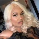 Blonde Synthetic Lace Front Wigs Long Body Wave Synthetic Wig for Women USA