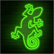 Hanging Art Neon Signs Green House Lizard LED Neon Lighted Sign USB Dimmer Switch For Home Kids' Bedroom Gaming Room Wall Art Decor 40x28cm