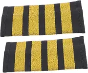 [BESTYASH] 1 Pair Pilot's Shoulder Straps for Flight Attendant Uniform Aviation Uniform Badge Captain Epaulets Soft Shoulder Boards Professional Pilot Accessory