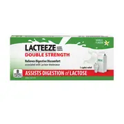 LACTEEZE BY ALLERGY FREE Lacteeze Double Strength Chewable (vanilla flavour) 8c