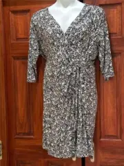 Cynthia Rowley Wrap Dress Black and White 3X NWT