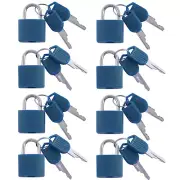 Small Mini Durable ABS Cover Solid Brass Body Individually Keyed Padlock 8p NAVY