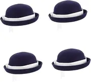 [DEARMAMY] 4pcs College Wet Hat Sun Hat for Summer Beret for Berets Sun Cap Polyester Navy