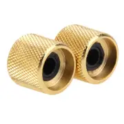 4pcs Gold Metal Electric Bass Guitar Volume Tone Control Knobs Dome Knobs