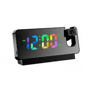 LED Digital Electronic Alarm Clock 180¡ãRotatable Projection USB Desktop Clock