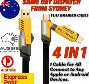 Braided USB A to Type C iPhone Charger Cable Data Cord Samsung Charger Cable