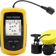 Alarm 100M Portable Sonar Fish Finders 45degree Coverage Echo Sounder Transducer