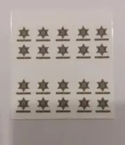 Set of 10 sheriff 1:64 scale waterslide decal Dukes Of Hazzard clear back