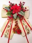 Bow IN Velvet White Fuoriporta Decorum Decoration Tip Christmas Tree Star